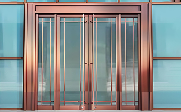 景泰玻璃地弹门